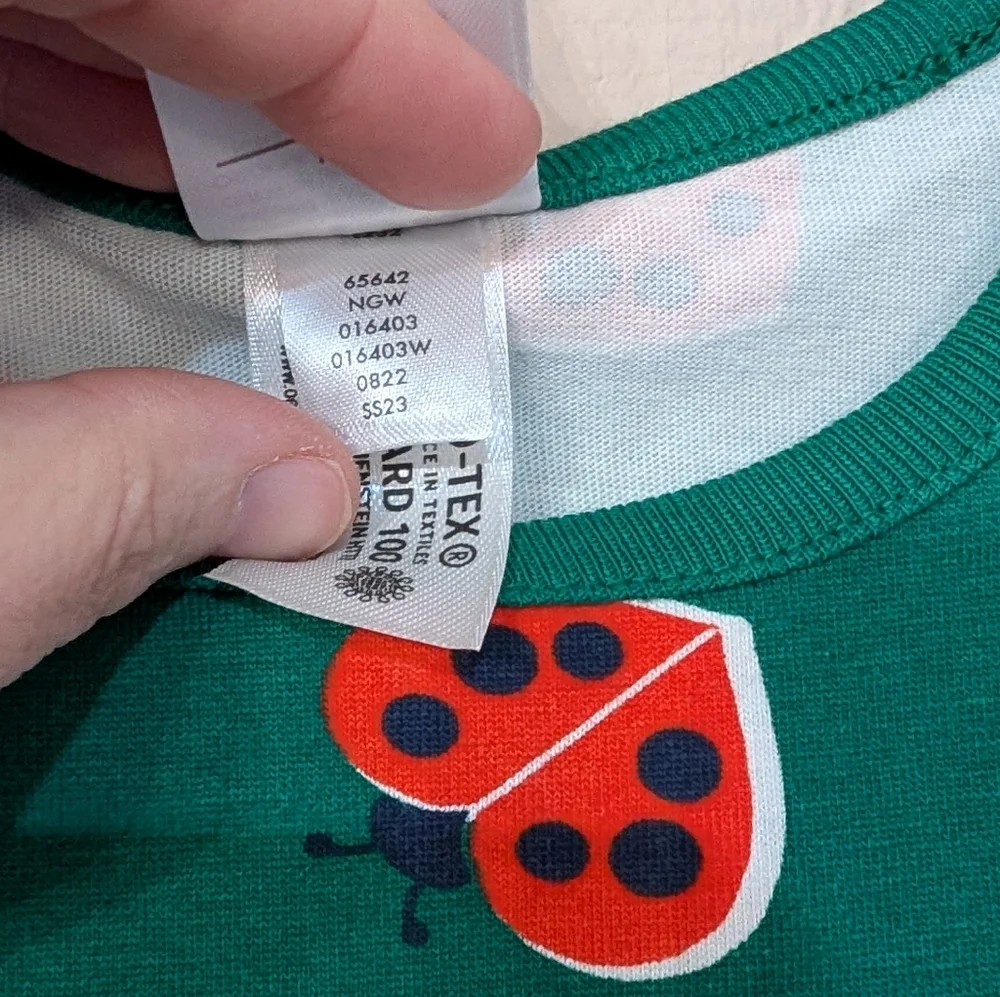 Hanna Andersson Play Dress With Pockets Love‎ Bugs Ladybug Heart